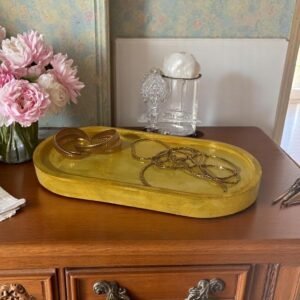 Sun Dried Linen Concrete Oval Trinket Dish