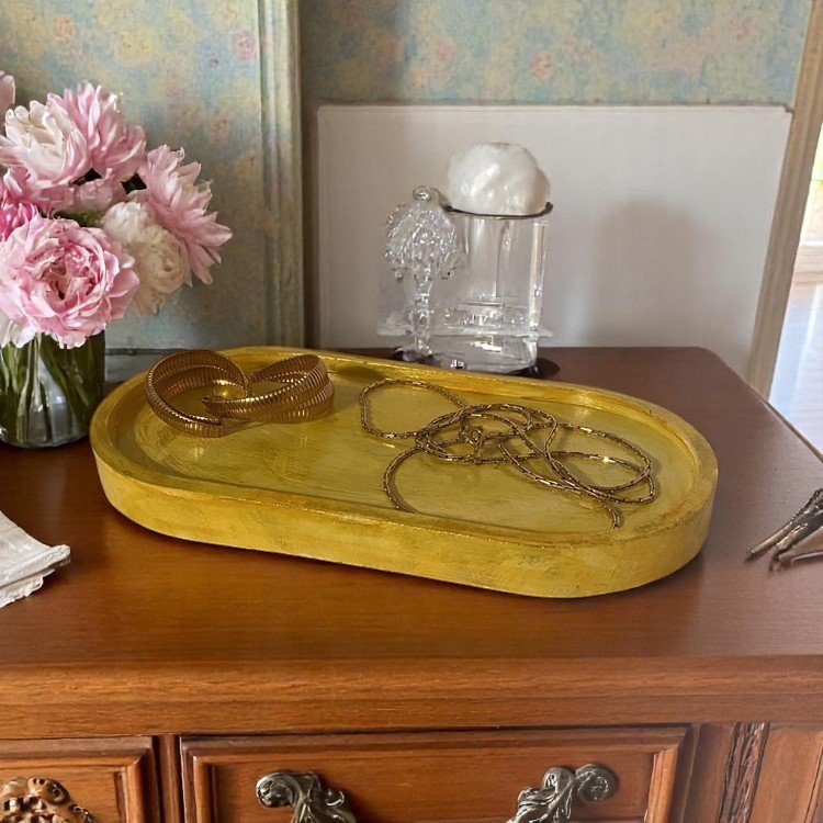 Sun Dried Linen Concrete Oval Trinket Dish