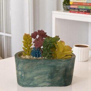Neptune's Mist Oval cement Planter