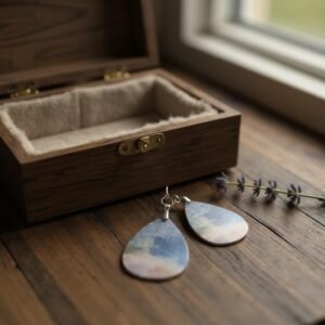 Misty Horizon Hand Made Earrings