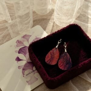 Crimson Eclipse Hand Made Earrings