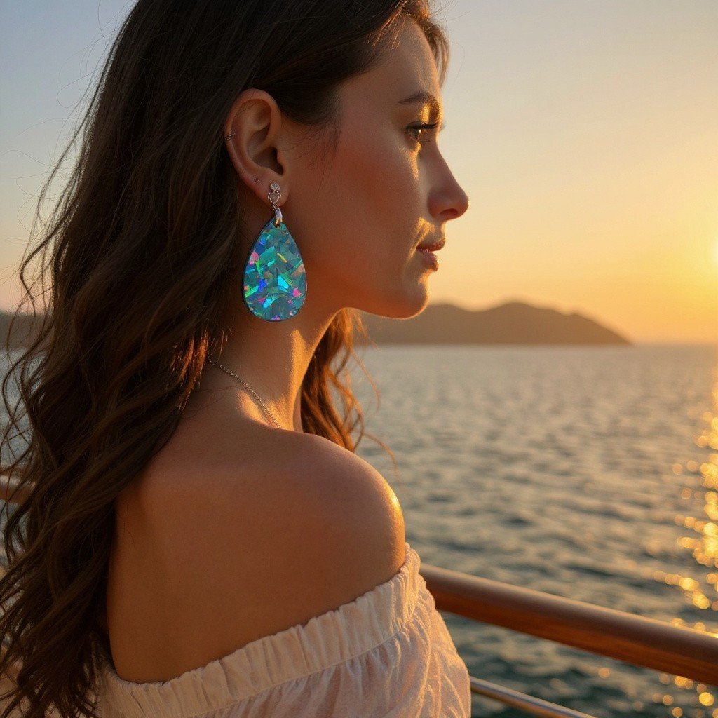 Aurora Tides Teardrop Earrings