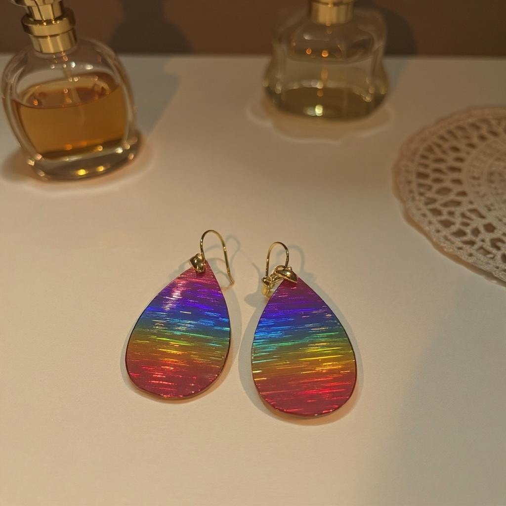 Prism Glow Teardrop Earrings