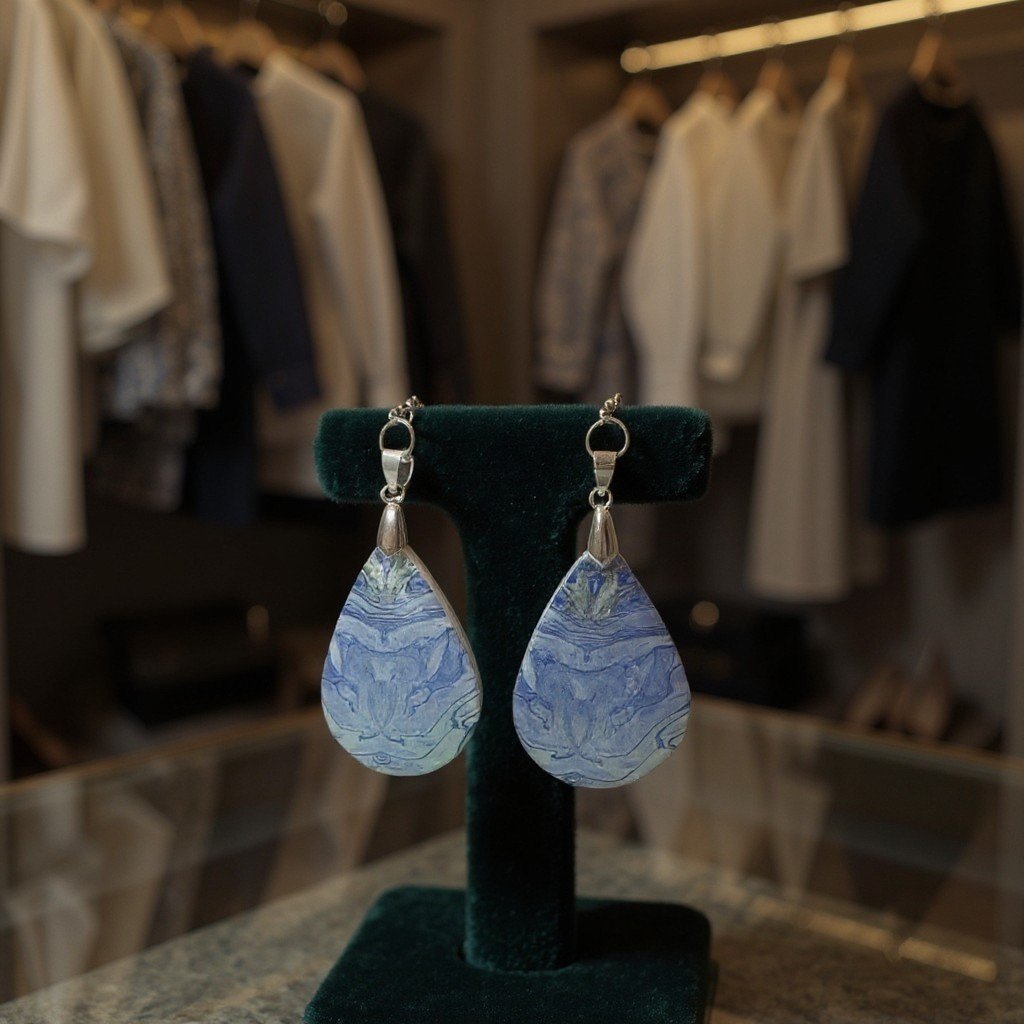 Ocean Drift Teardrop Earrings