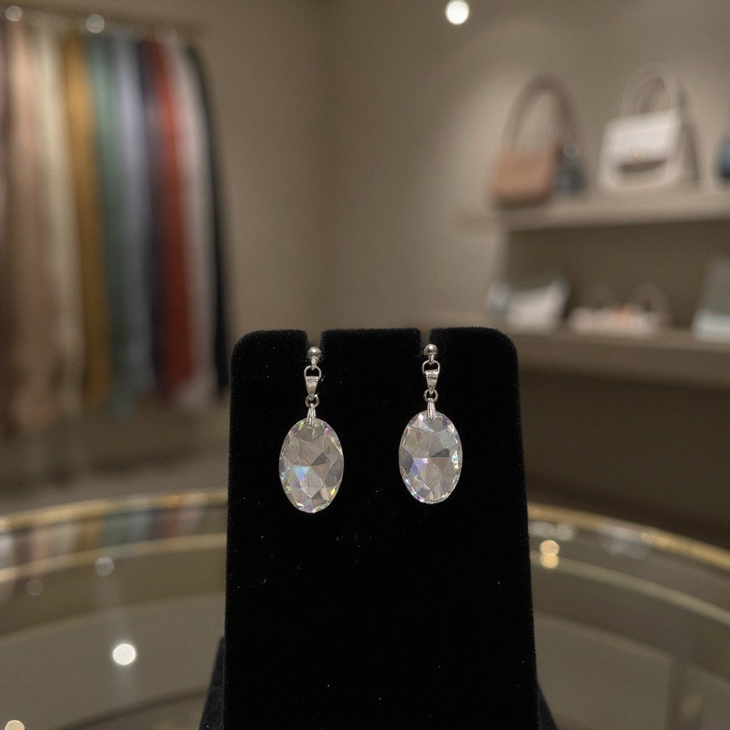 Ethereal Glow Small Oval Earrings | Handmade Gifts