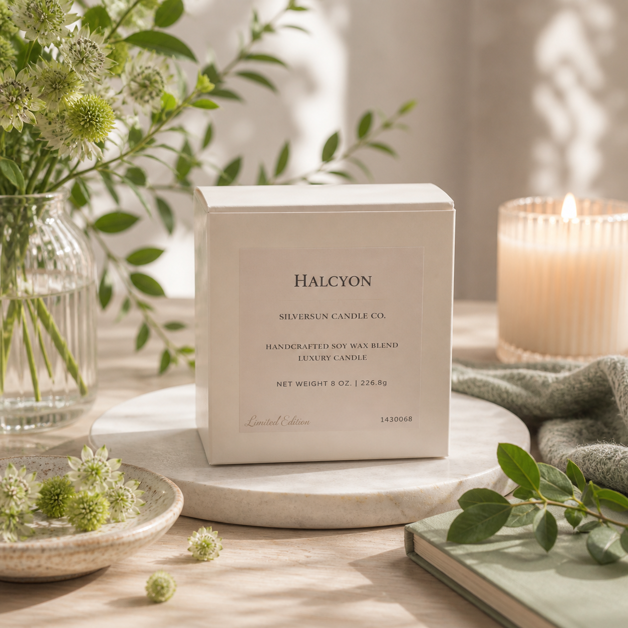 Halcyon 8 Oz Luxury Candle