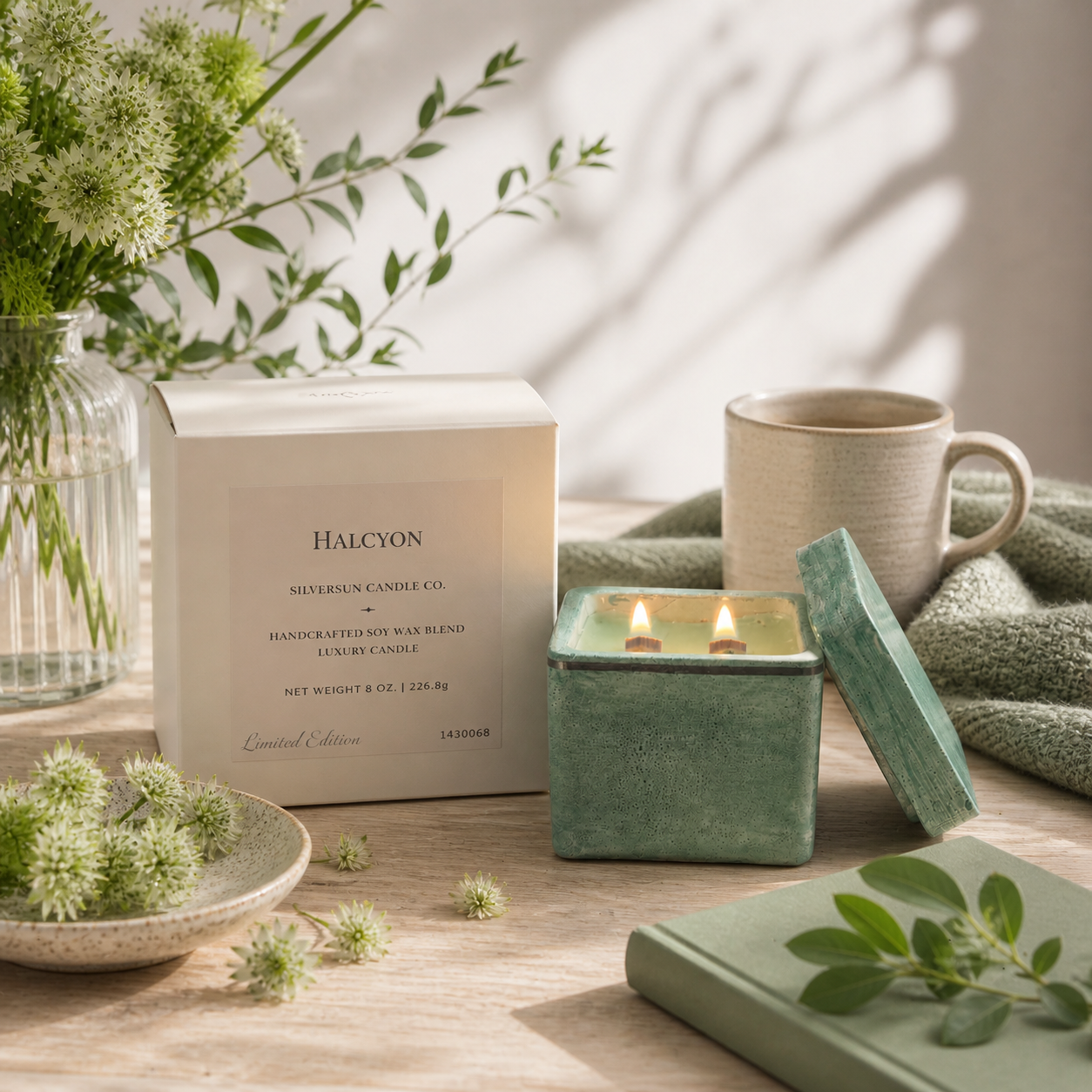 Halcyon 8 Oz Luxury Candle
