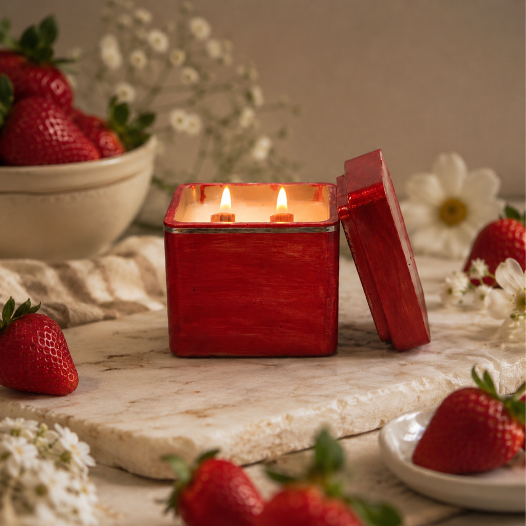 Strawberry Velour Luxury 8 Oz Candle