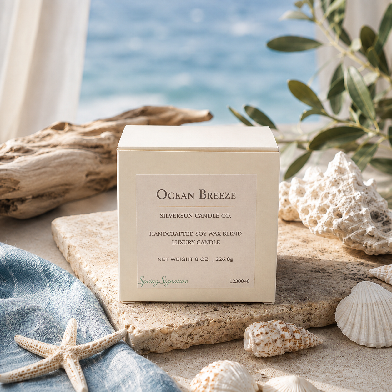 Ocean Breeze 8 Oz Luxury Candle